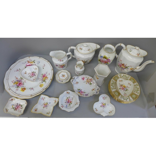 727 - A collection of Royal Crown Derby decorative china, mainly Derby Posies including coffee pot, water ... 