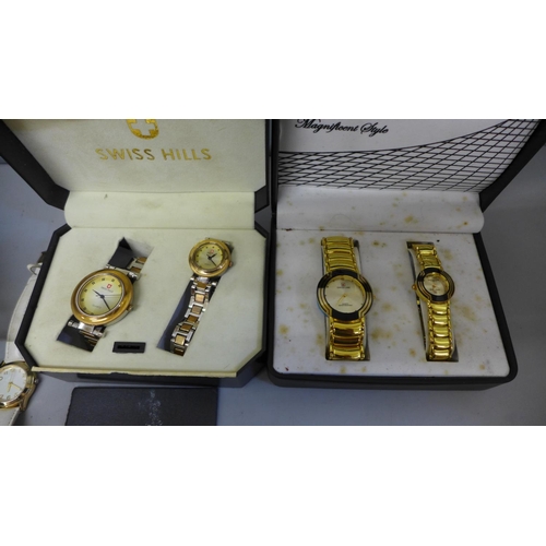 747 - Assorted wristwatches and other costume jewellery