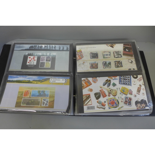 756 - An album of Royal Mail Stamp packs, 84 sets in total