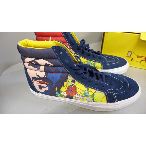 769 - The Beatles Vans Yellow Submarine trainers, UK size 8, boxed