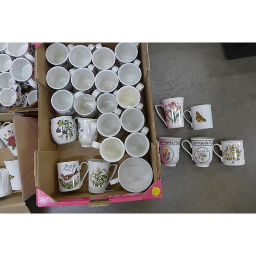 815 - Three boxes of assorted Portmeirion Botanic Garden mugs and cups, various sizes and shapes **PLEASE ... 