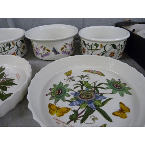 818 - A box of Portmeirion The Botanic Garden bowls, dishes and shell shaped dishes, flan dishes and veget... 