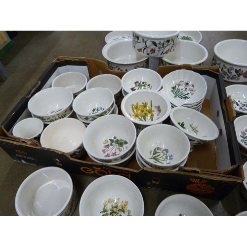 818 - A box of Portmeirion The Botanic Garden bowls, dishes and shell shaped dishes, flan dishes and veget... 