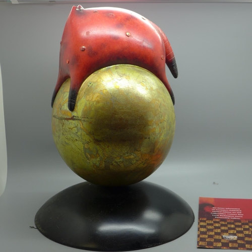 828 - A limited edition sculpture, A Fine Balancing Act, Govinder Nazran, with certificate, 28.5cm