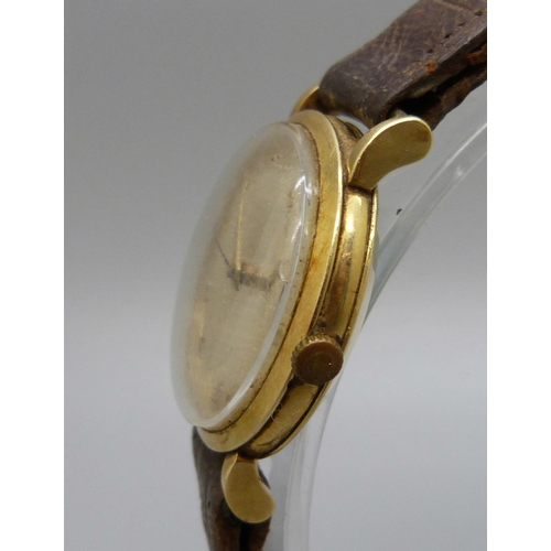 967 - A gentleman's 14ct gold Omega automatic wristwatch, 32mm case