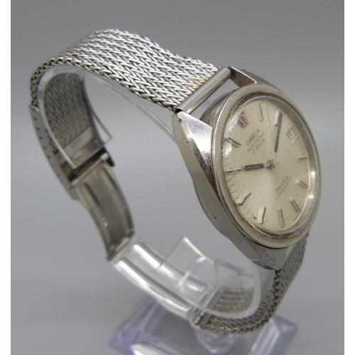 975 - An Omega Electronic f300Hz chronometer wristwatch, on an Omega bracelet strap