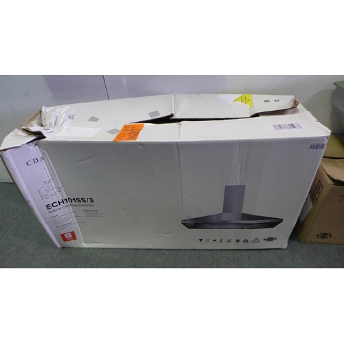 3059 - AEG Canopy Hood (H245xW700xD285) - model no:- DGB3850M, CDA Chimney Cooker Hood (H820xW1000xD500) - ... 