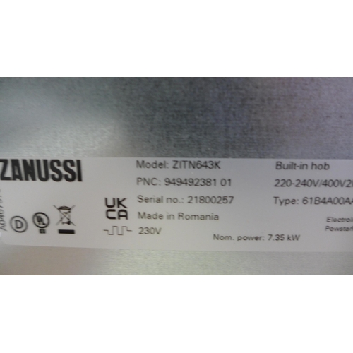 3061 - Zanussi Built-In Induction Hob (H44xW590xD520) - model no.:- ZITN643K, original RRP £249.17 inc. VAT... 