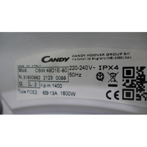 3154 - Candy Smart Integrated Washing Machine (9kg) (H820xW600xD525) - model no.:- CBW 49D1E, original RRP ... 