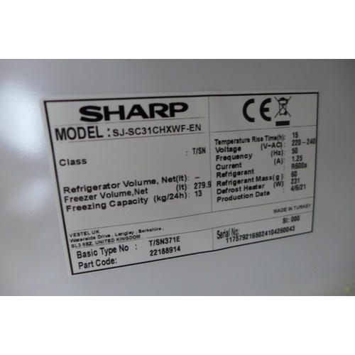 3230 - Sharp Inox Tall Freezer (280l) (model no.:- SJ-SC3, CHXIF), original RRP £416.66 + VAT * This lot is... 