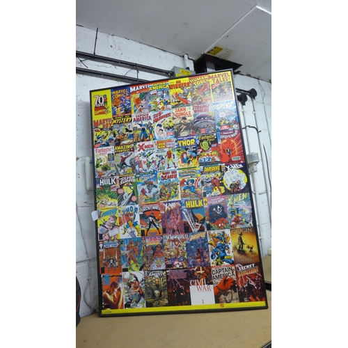 2190 - Marvel comics, framed print on board