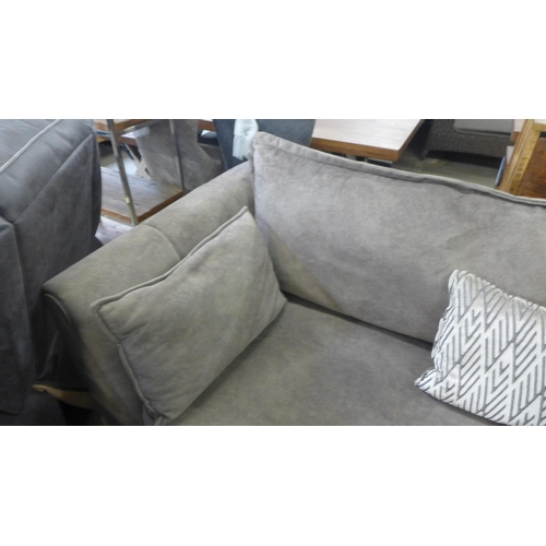 1309 - A Regency ash velvet and studded four seater sofa and loveseat