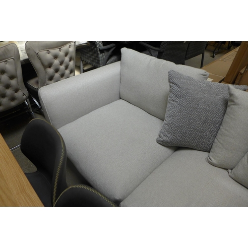 1537 - A grey textured weave corner sofa/chaise