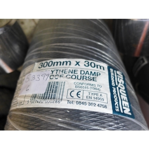 2107 - Sealed roll of 300mm x 30m Visqueen damp proof course