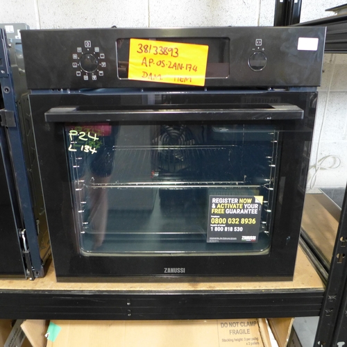 3009 - Zanussi Single Pyrolytic Oven (H589xW594xD568) - model no:- ZOPNX6K2 * VAT will be added to the hamm... 