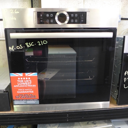 3014 - Bosch Serie 8 Multifunction Oven (H595xW595xD548) - model no:- HBG674BS1B, original RRP £732.50 inc.... 