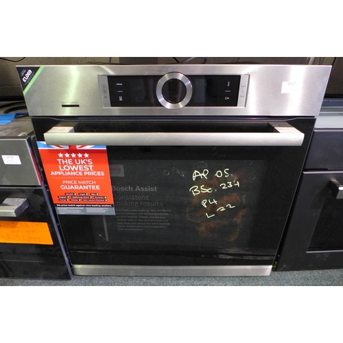 3017 - Bosch Serie 8 Home Connect Single Pyrolytic Oven (H595xW595xD548) - model no.:- HBG6764S6B RRP: £1,0... 