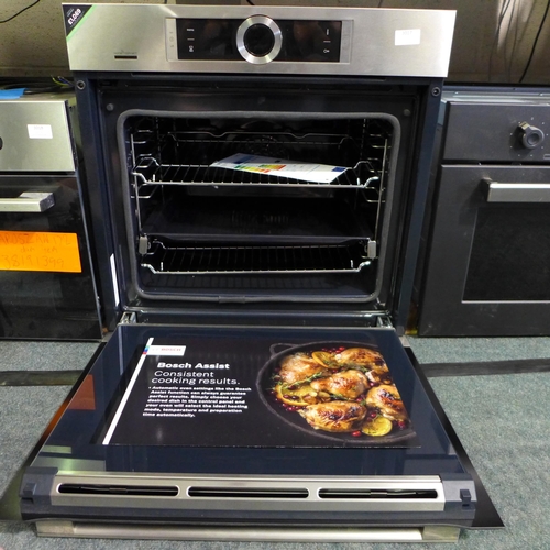 3017 - Bosch Serie 8 Home Connect Single Pyrolytic Oven (H595xW595xD548) - model no.:- HBG6764S6B RRP: £1,0... 