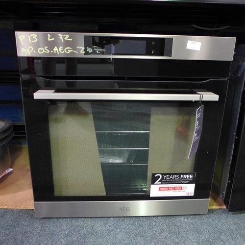 3029 - AEG Pyrolytic Multifunction Oven (H594xW595xD567) - model no:- BPK748380M, original RRP £757.50 inc.... 