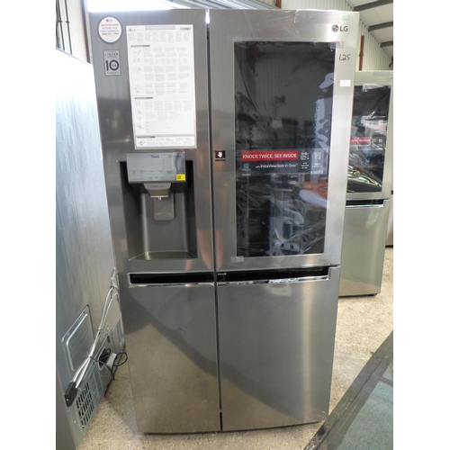 3050 - LG Side By Side Shiny Steel Fridge Freezer with Insta View Door-in-Door (model no:- GSI960PZVV), ori... 