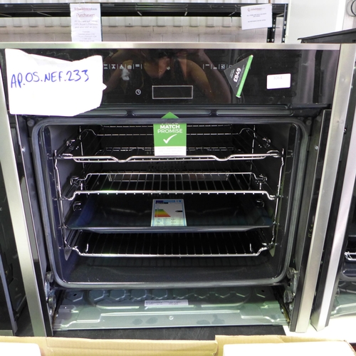 3064 - Neff N70 Single Multifunction Oven - Stainless Steel - Slide & Hide (H595xW596xD548) - model no:- B4... 