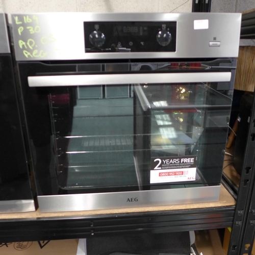 3070 - AEG Multifunction Pyrolytic Steam Oven (H594xW595xD567) - model no:- BPS355020M, original RRP £499.1... 