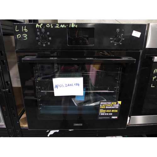 3078 - Zanussi Single Multifunction Oven - Black (H589xW594xD568) - model no:- ZOHNX3K1, original £316.67 i... 