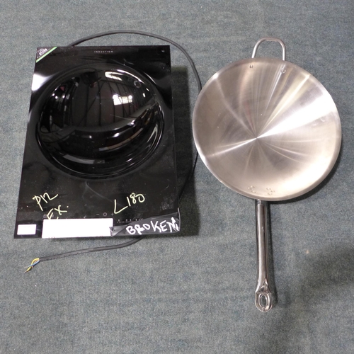 3098 - AEG Induction Domino Wok Hob (with Wok) Model: HC451501EB  RRP: £1129 * VAT will be added to the ham... 