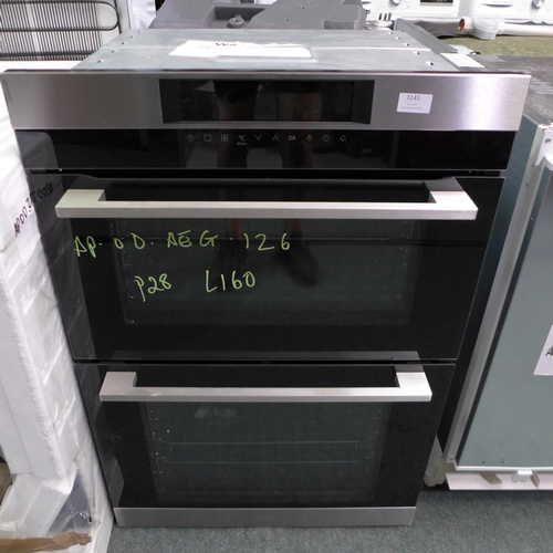 3145 - AEG Built-In Double Oven (H888xW594xD548) - model no.:- DCK731110M, original RRP £857.50 inc. VAT * ... 