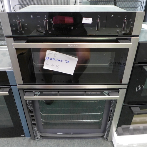 3152 - Neff N50 Built In Double Oven (H888xW594xD550) - model no.:- U1ACE2HN0B, original RRP £699.17 inc. V... 