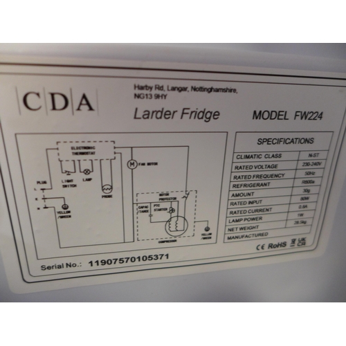 3155 - CDA Under Counter Fridge (H818xW596xD550) - model no.:- FW224, original RRP £282.50 inc. VAT * VAT w... 