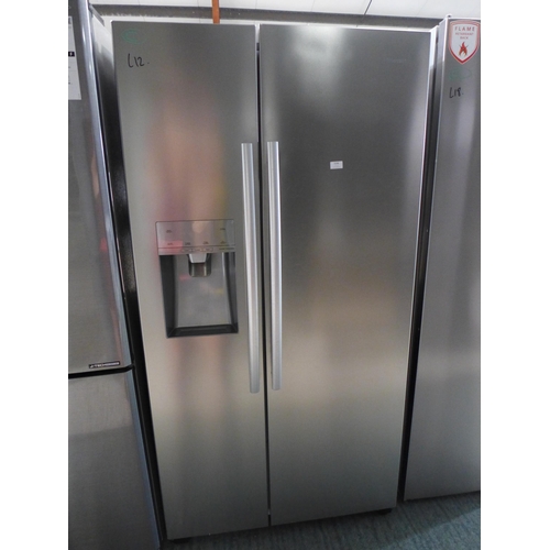 3186 - Hisense Side By Side Ecom Stainless Steel Fridge Freezer (model no.:- RS694N4IIF), original RRP £799... 