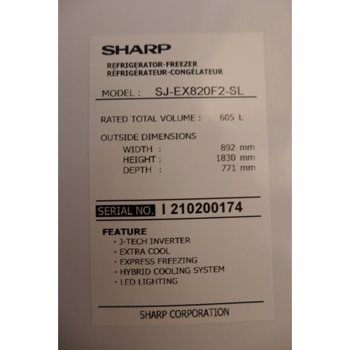 3187 - Sharp 4 Door Fridge Freezer (model no.:- SJ-EX820F2-SL), original RRP £916.66 + VAT * This lot is su... 