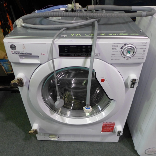 3208 - Hoover Integrated Washing Machine (8kg) (H820xW600xD525) - model no.:- HBWS 48D1E, original RRP £340... 