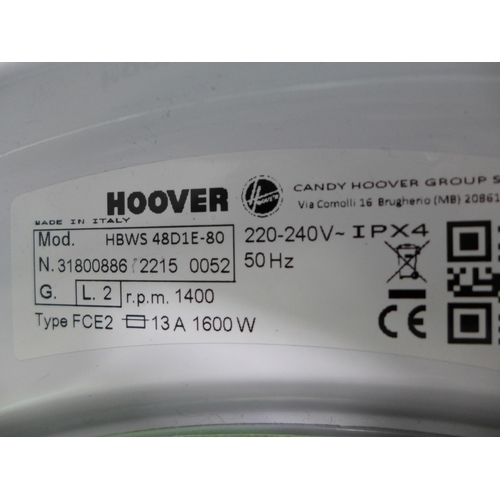 3208 - Hoover Integrated Washing Machine (8kg) (H820xW600xD525) - model no.:- HBWS 48D1E, original RRP £340... 