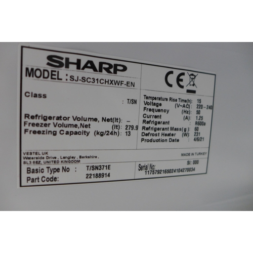 3229 - Sharp Inox Tall Freezer (280l) (model no.:- SJ-SC3, CHXIF), original RRP £416.66 + VAT * This lot is... 