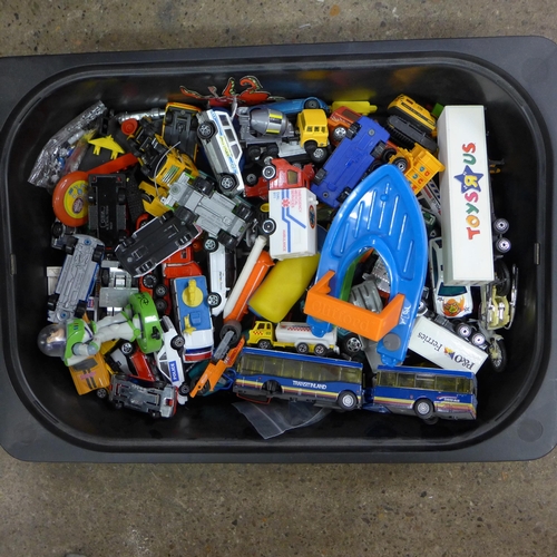 2245 - A four drawer unit with tubs of Lego and toy cars