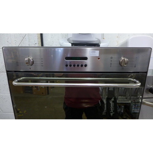 2260 - A Smeg electric mirror fronted oven with grill, working when uninstalled.