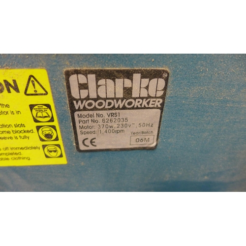 2293 - Clarke woodworker 240v bobbin sander on stand