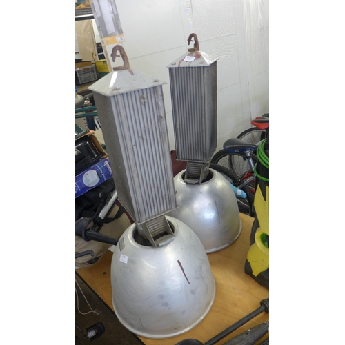 2308 - Two vintage Holophane industrial lights