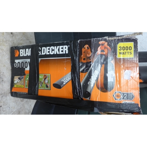 2358 - A Black and Decker 3000w garden blower/vac with collector boxed