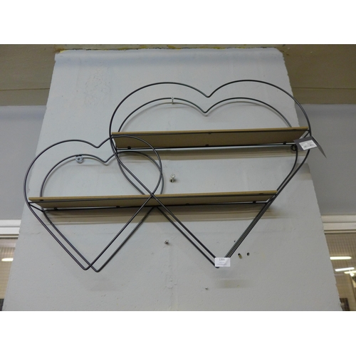 1366 - A double heart shelf unit (SY002832)   #