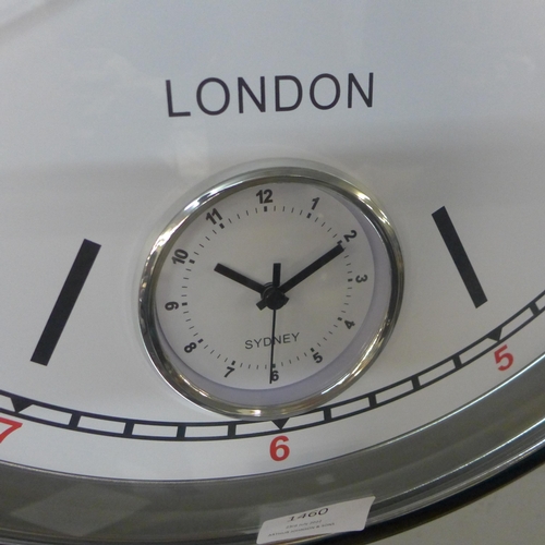 1460 - A chrome multi-dial clock