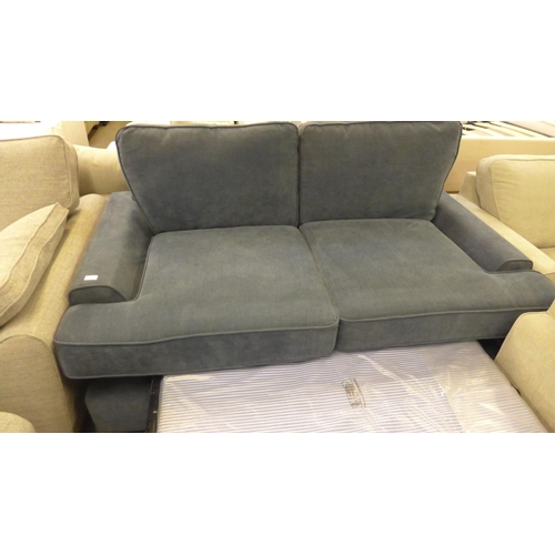 1522 - A Camden Flex Gracelands denim fabric two seater sofa bed