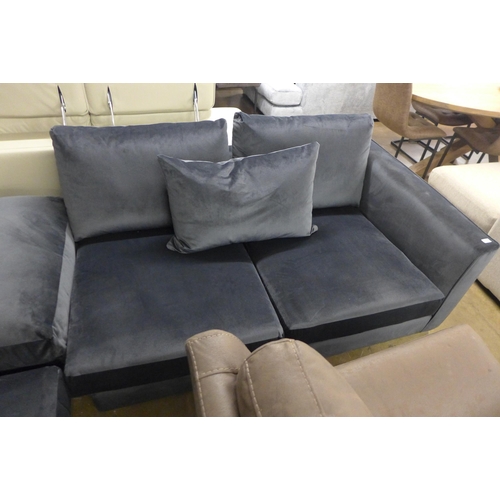 1552 - Deep charcoal corner sofa