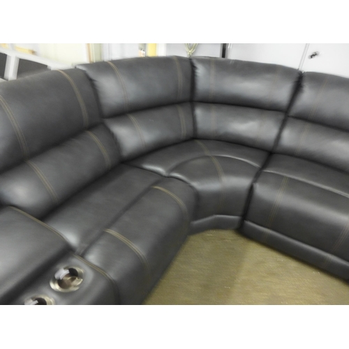 1563 - Dunhill Leather Sofa Greypower Reclining Motion P1,  original RRP £2249.99  +VAT  * This lot is subj... 