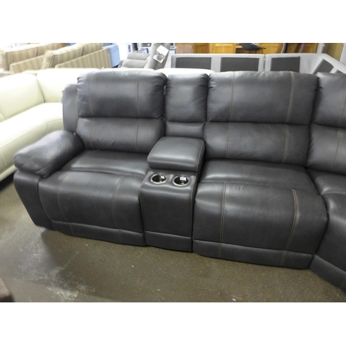 1563 - Dunhill Leather Sofa Greypower Reclining Motion P1,  original RRP £2249.99  +VAT  * This lot is subj... 