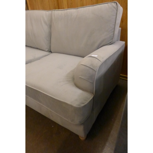 1582 - A Benwick Flex Alpha grey velvet RHF corner sofa