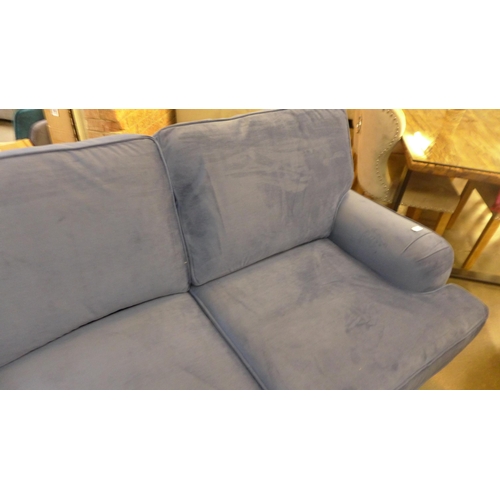 1589 - A Benwick Flex Alpha mid blue velvet 2 seater sofa