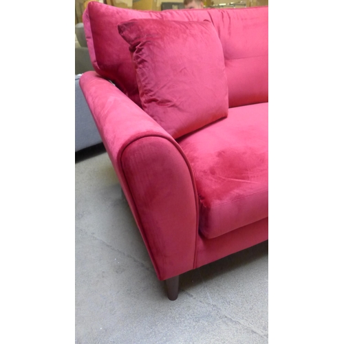 1593 - A Marie Luscor velvet 3 seater sofa